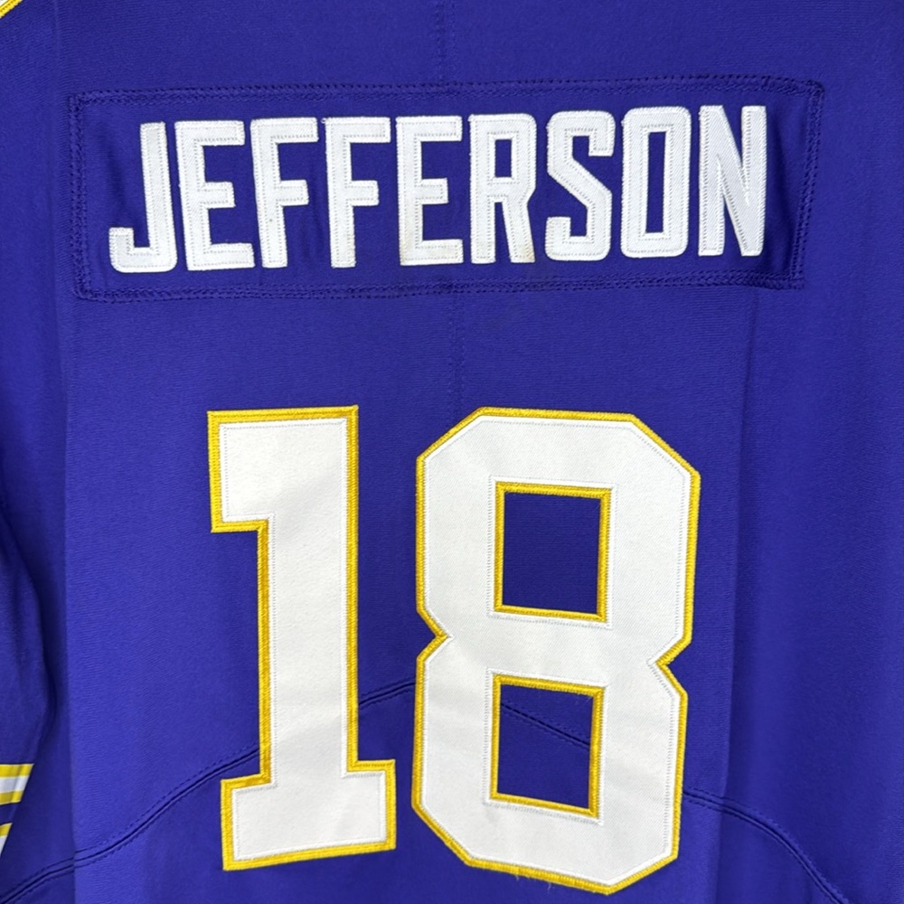 NWT NFL Players Size XXL Justin Jefferson 18 Football Alternate Game Jersey - Picture 12 of 12